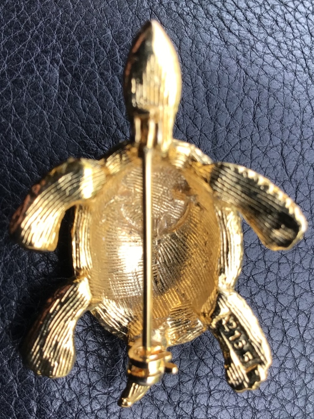 Vintage Sphinx “Jewels Of India” Turtle Brooch Pin With Multicolor Cabochons - Picture 5 of 13